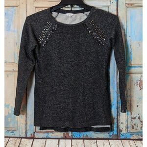 Crown & Ivy Womens Sz XS Charcoal Gray Long Sleeve